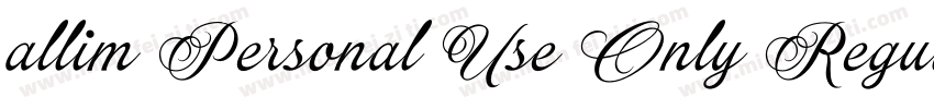 allim Personal Use Only Regular字体转换